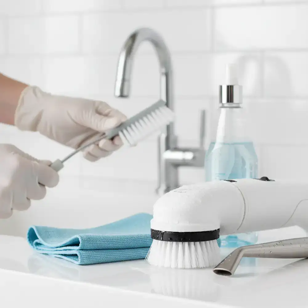 Close up of professional deep cleaning tools