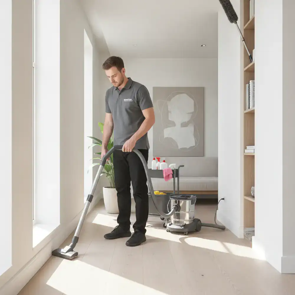 Detail cleaning of baseboards and hard-to-reach areas
