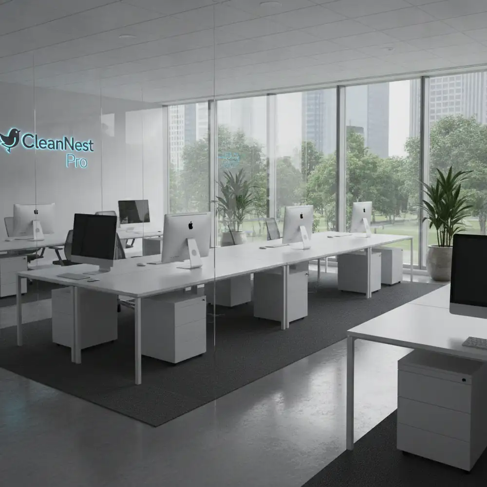 Spotless modern office workspace